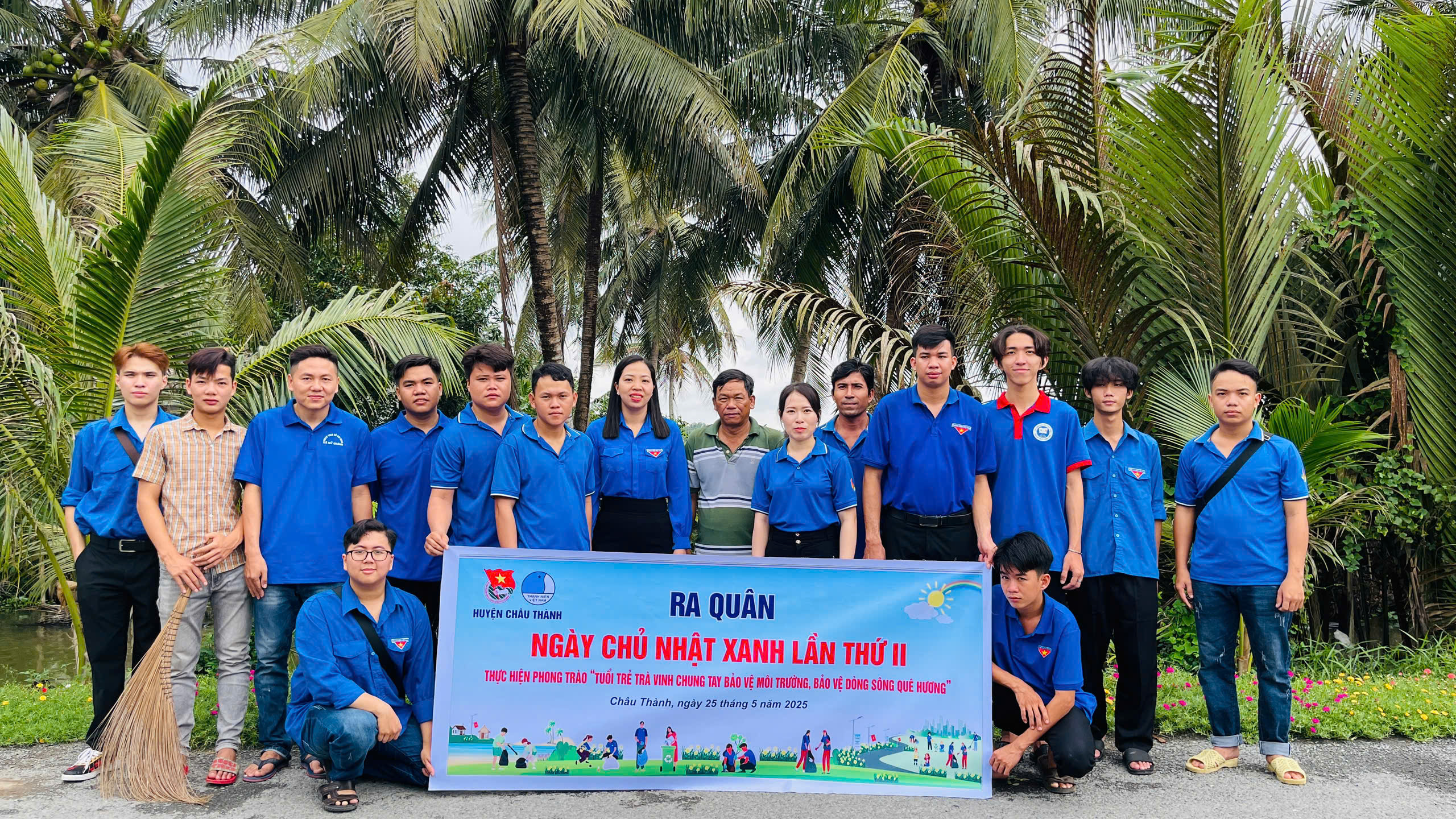TUỔI TRẺ CHÂU THÀNH SÔI NỔI RA QUÂN ĐỒNG LOẠT NGÀY CHỦ NHẬT XANH ĐỢT 2, NĂM 2025